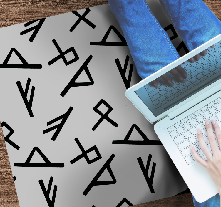 Stílusos fekete formák vinil szőnyeg geometriai - TenStickers