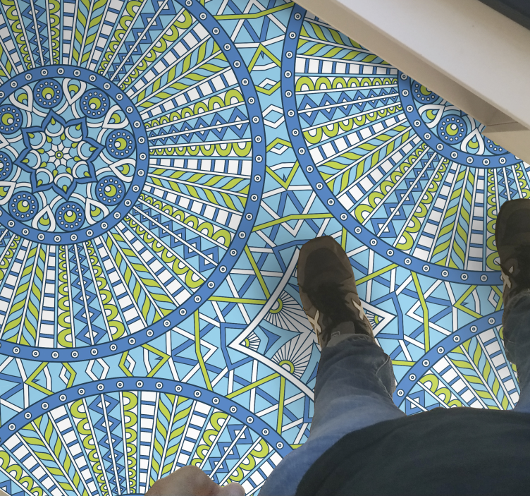 Stílusos geometrikus minták vinil szőnyeg mandala - TenStickers