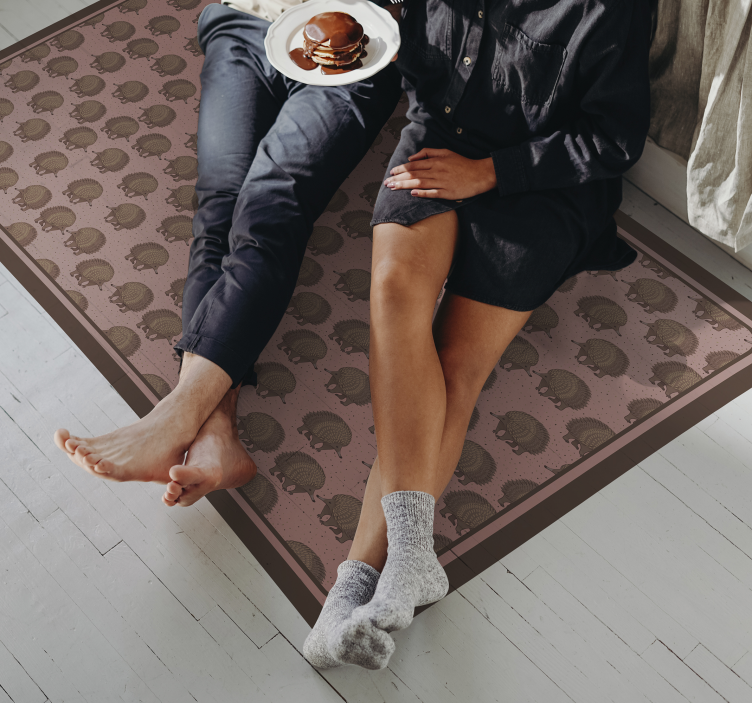 Sündisznó minta vinil szőnyeg állat - TenStickers