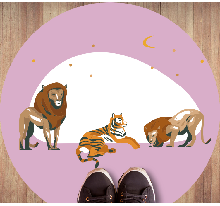 Safari vadállatok vinil szőnyeg állat - TenStickers