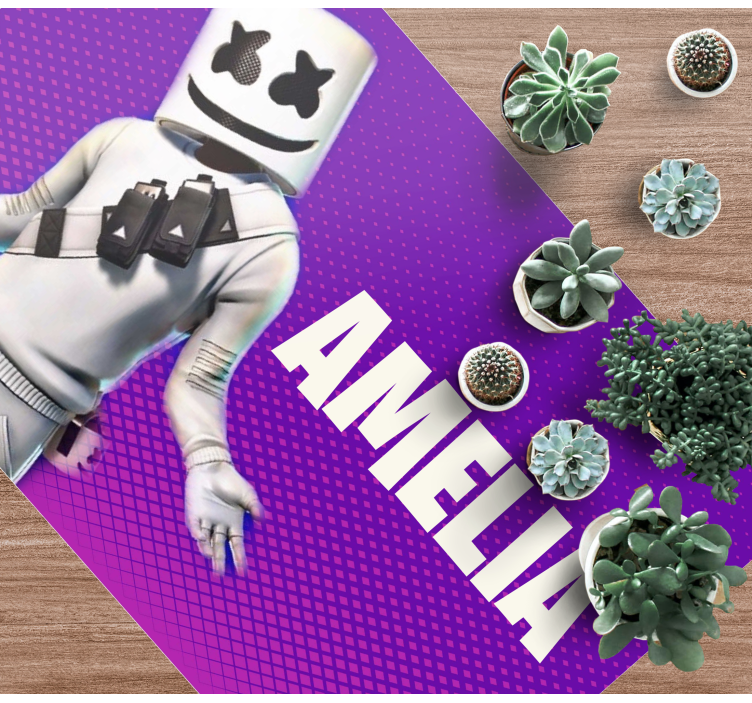 Dj figura névvel vinil szőnyeg tinik - TenStickers