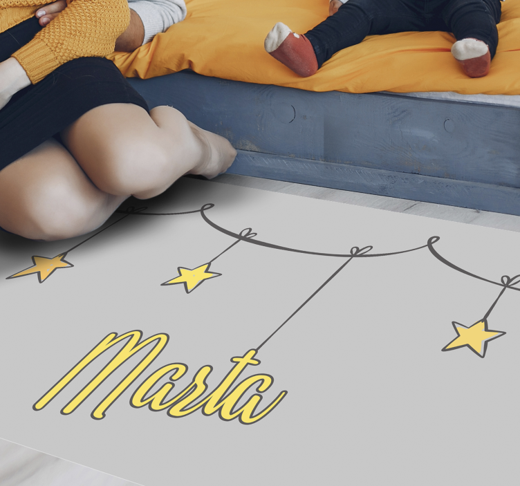 Személyre szabott csillagos Vinil szőnyeg nevekkel - TenStickers