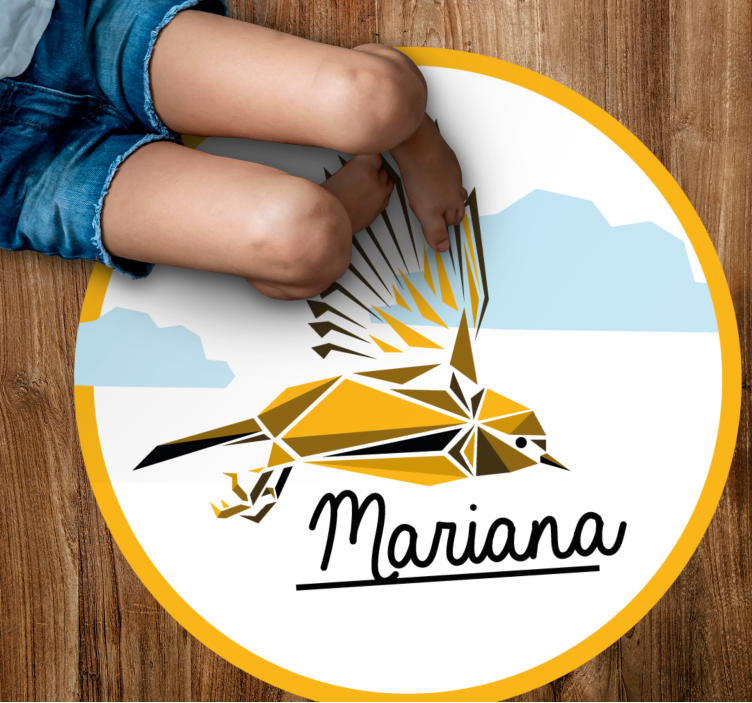 Személyre szabott madár Vinil szőnyeg nevekkel - TenStickers