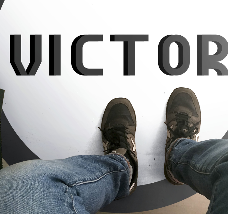 Személyre szabott monogram Vinil szőnyeg nevekkel - TenStickers