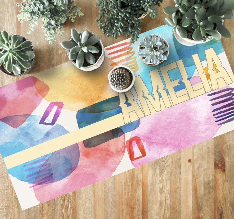 Személyre szabott név Vinil szőnyeg nevekkel - TenStickers