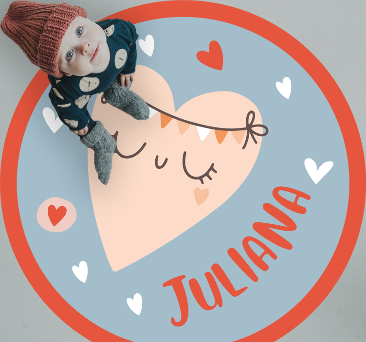 Szív névvel vinil szőnyeg mások - TenStickers