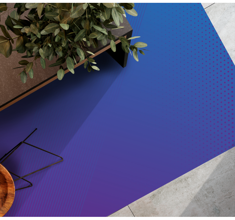 Színátmenetes kék minta vinil szőnyeg modern - TenStickers