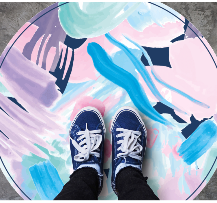 Színes absztrakt művészet vinil szőnyeg minimalista - TenStickers