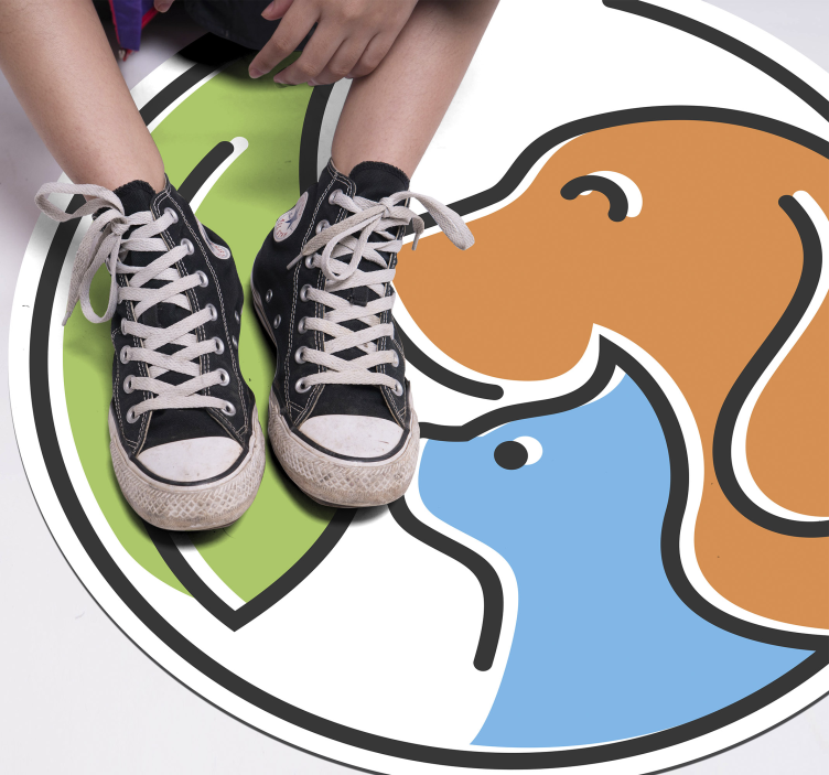 Absztrakt állatfejek vinil szőnyeg állat - TenStickers