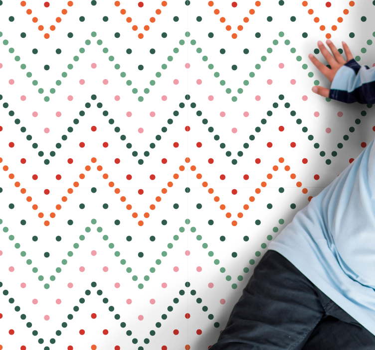 Színes chevron minta vinil szőnyeg mások - TenStickers