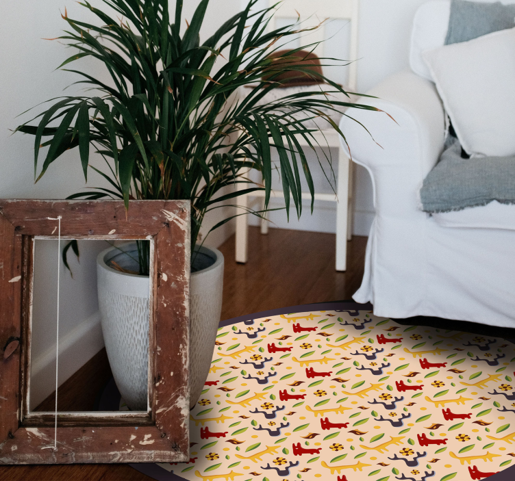 Színes erdei állatok vinil szőnyeg mások - TenStickers