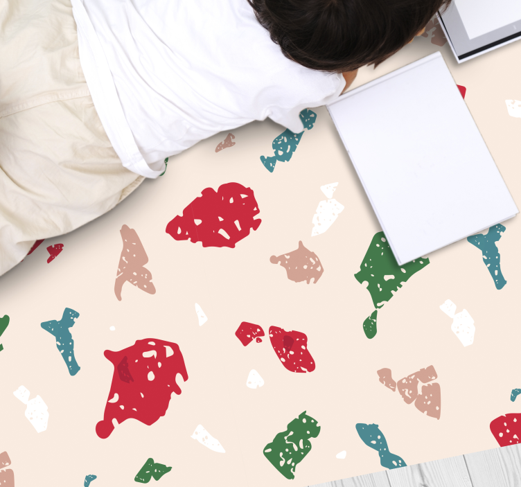 Színes terrazzo dizájn vinil szőnyeg - TenStickers