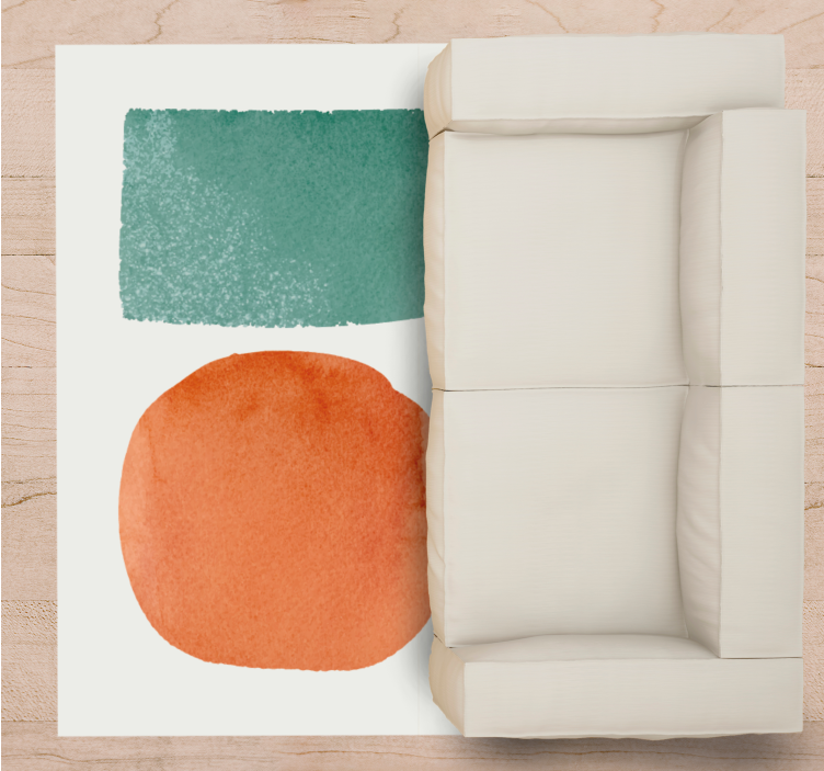 Absztrakt szegmensek Vinil szőnyeg nappali - TenStickers