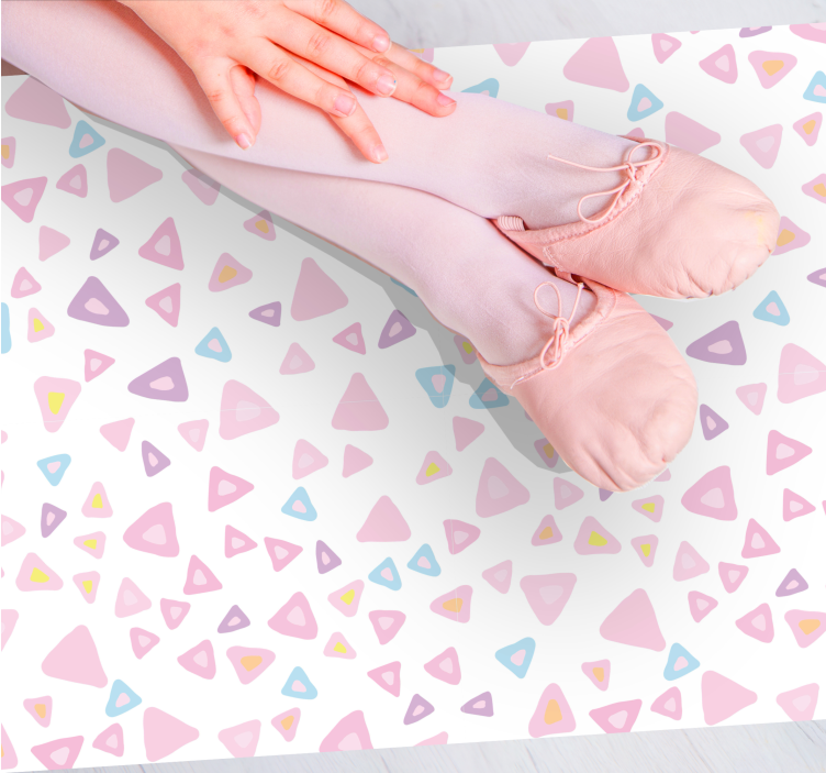 Színes háromszög alakú elemek vinil szőnyeg mások - TenStickers