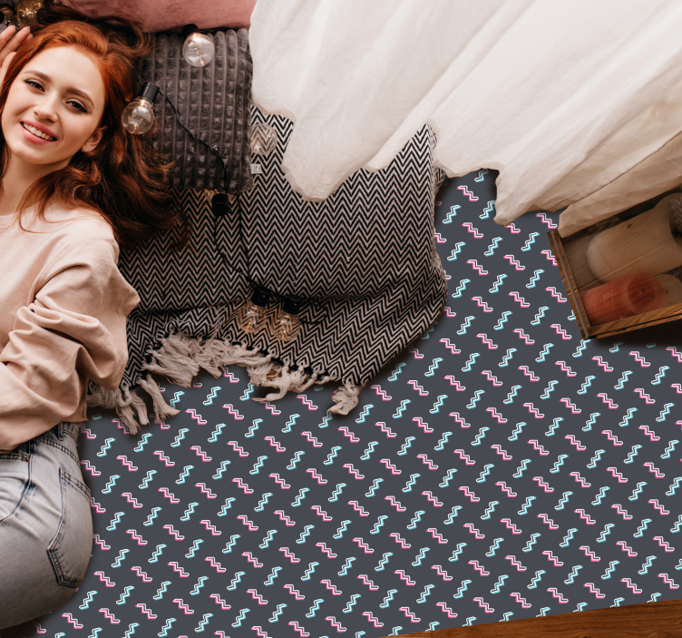 Színes hullámos formák vinil szőnyeg mások - TenStickers