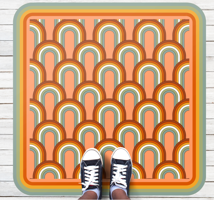 Színes ívminták vinil szőnyeg geometriai - TenStickers