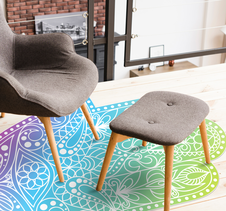 Fatima gradiens keze vinil szőnyeg mandala - TenStickers