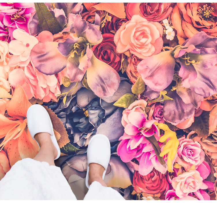 Színes virágok virágos szőnyeg - TenStickers