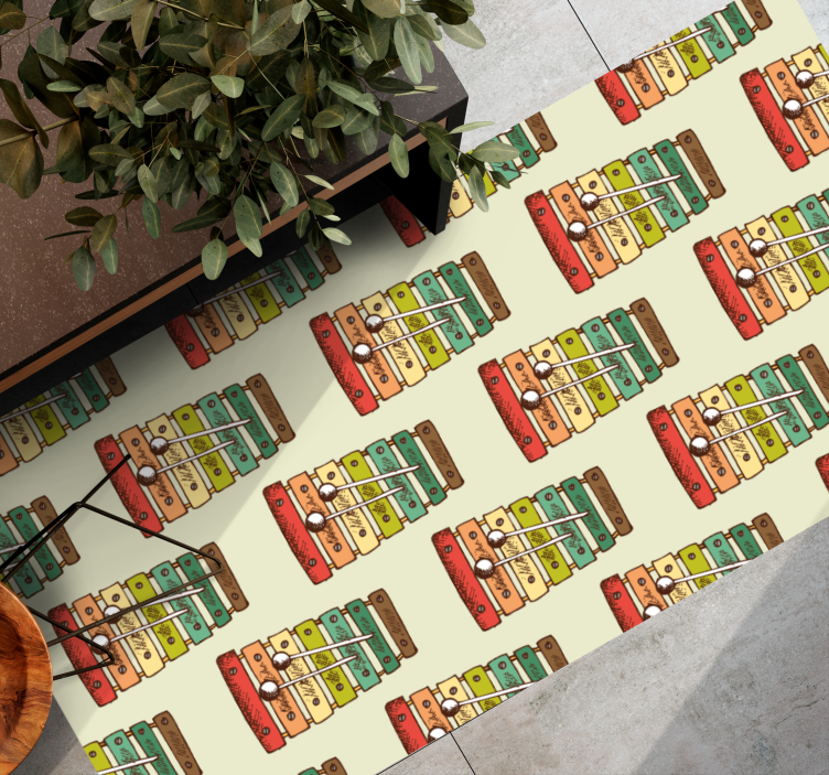 Színes xilofon minta vinil szőnyeg tinik - TenStickers