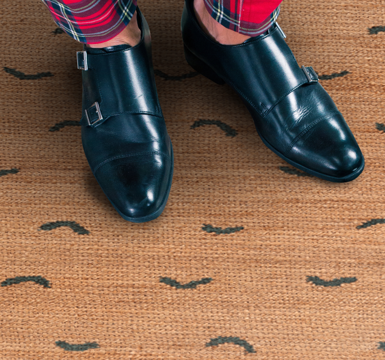 Szőtt hullámok skandináv vinyl szőnyeg - TenStickers