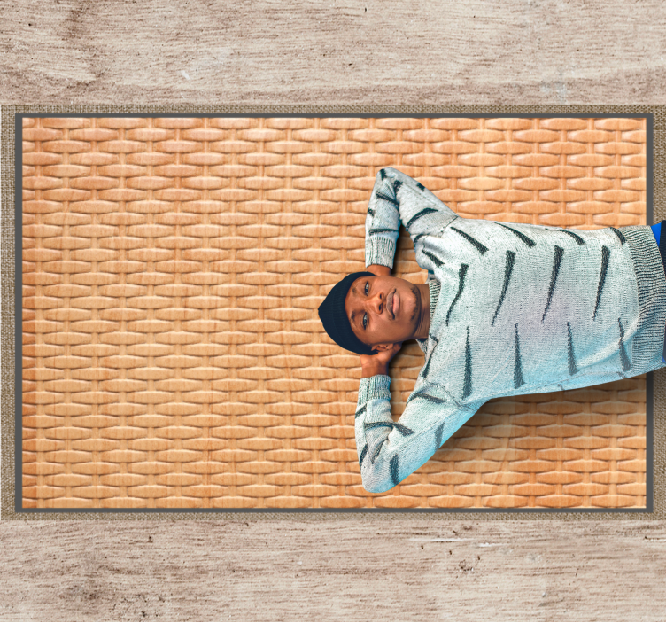 Szőtt kosárfonás Vinil szőnyeg előszoba - TenStickers