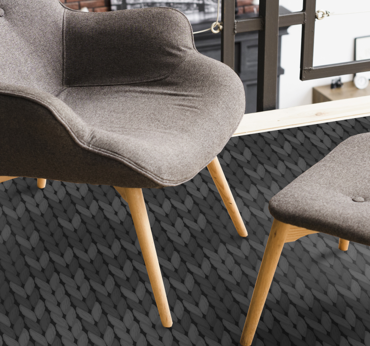 Szürke kötelek minimális bakelit szőnyeg - TenStickers