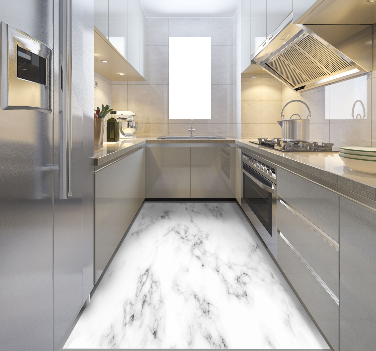 Szürke márvány kőből készült padlólapok - TenStickers