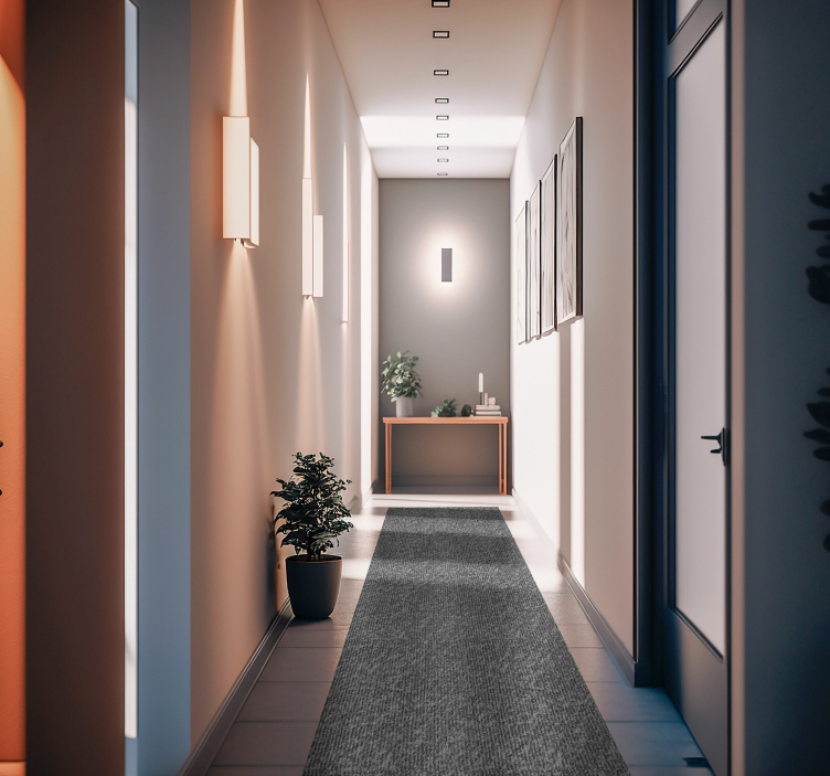 Szürke monocolor szövet modern előszoba szőnyeg - TenStickers