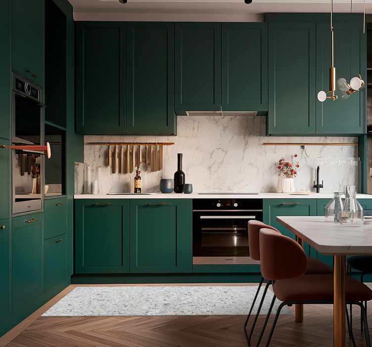 Szürke terrazzo textúrájú vinilszőnyeg - TenStickers