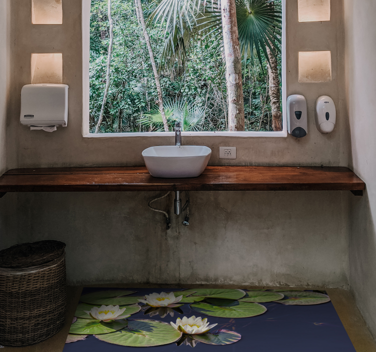 Tavirózsa jelképe vinil szőnyeg virágok és növények - TenStickers