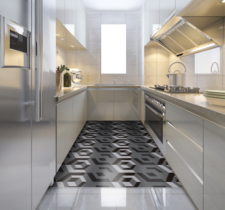 Téglalap alakú geometriai vinilszőnyeg - TenStickers