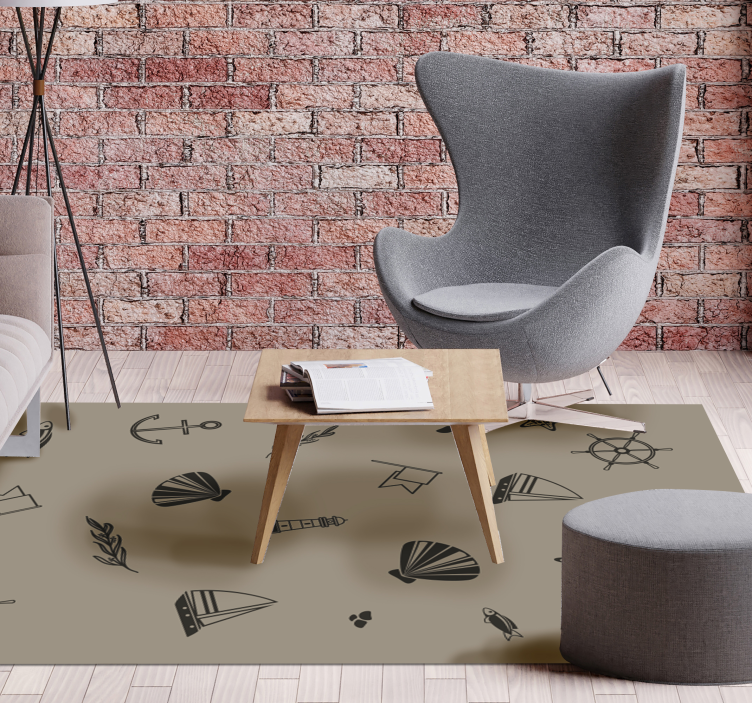 Tengerészeti ikonok vinil szőnyeg mások - TenStickers