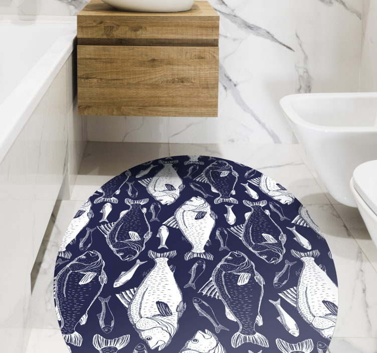 Tengeri halak alatt állati vinilszőnyeg - TenStickers