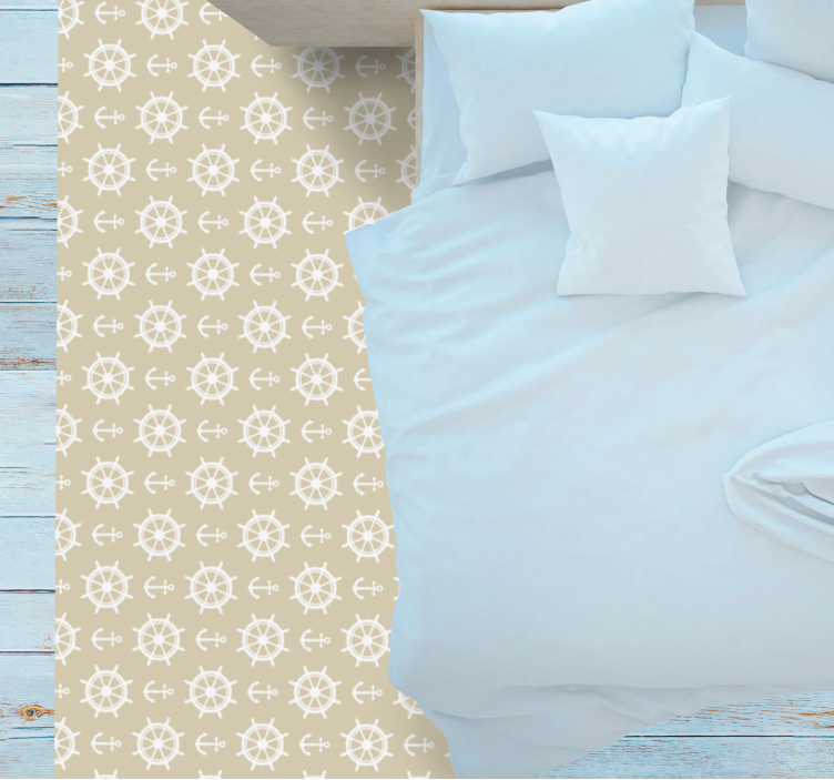 Tengeri iránytű motívum Vinil szőnyeg nappali - TenStickers