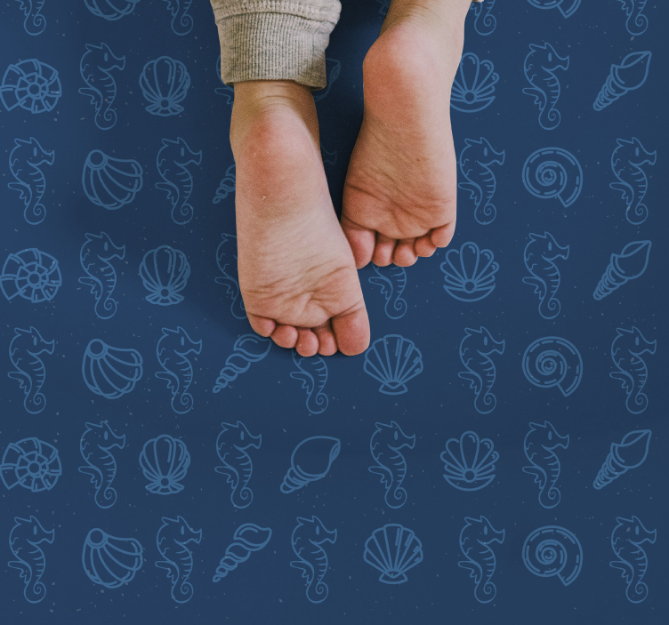 Tengeri motívumok illusztráció vinil szőnyeg állat - TenStickers