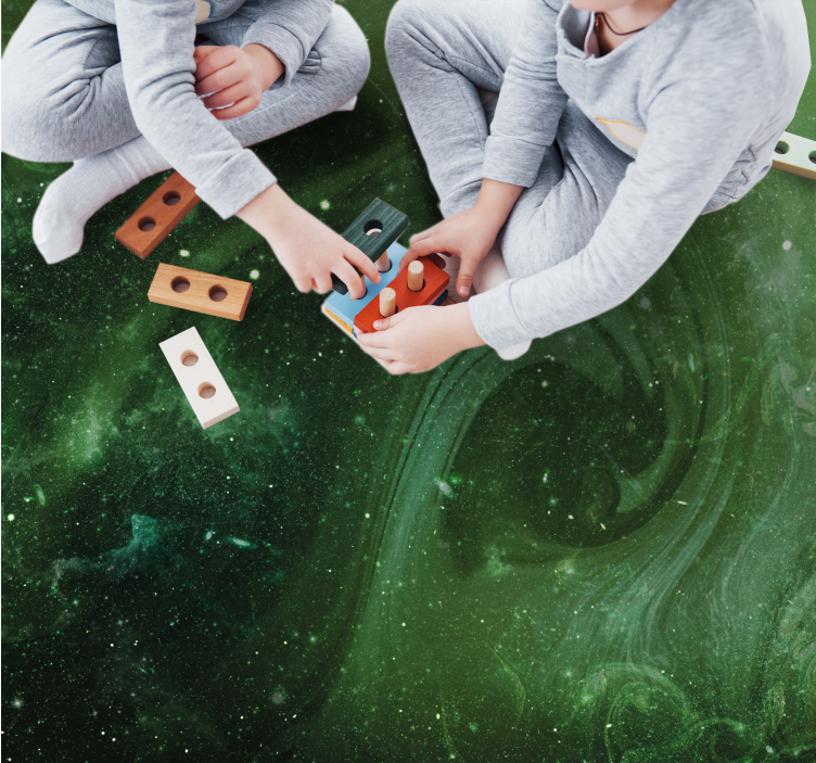 Térbeli kilátás zöld színekkel természet vinil szőnyeg - TenStickers