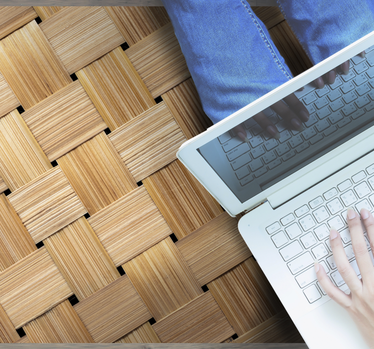 Természetes bambusz mintás textúra szőnyeg - TenStickers