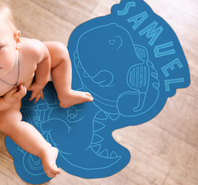 Testreszabható dino Vinil szőnyeg nevekkel - TenStickers