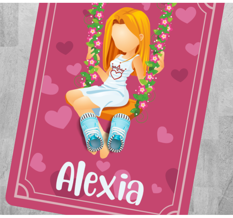 Névvel ellátott füves hinta vinil szőnyeg tinik - TenStickers