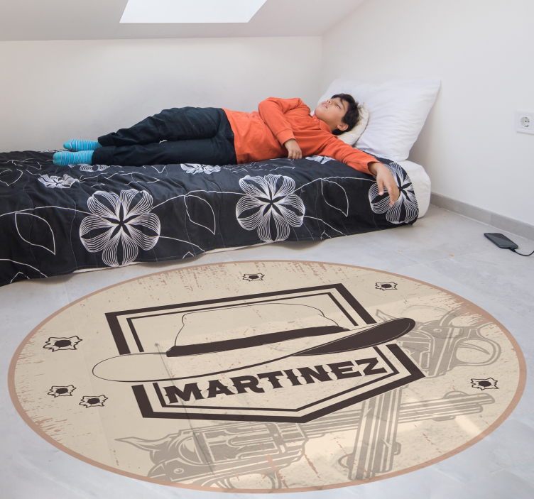 Testreszabható western Vinil szőnyeg nevekkel - TenStickers