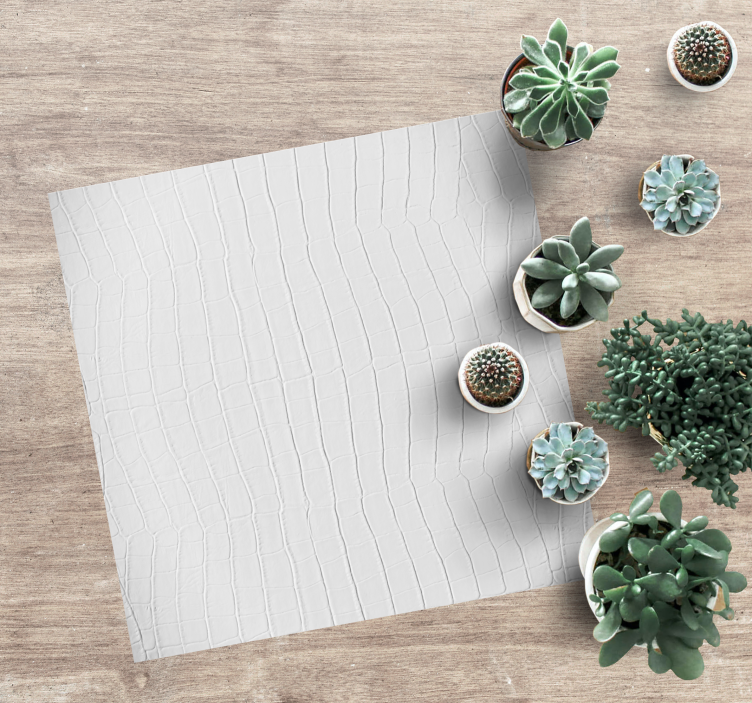 Fehér krokodilbőr vinil szőnyeg struktúra - TenStickers