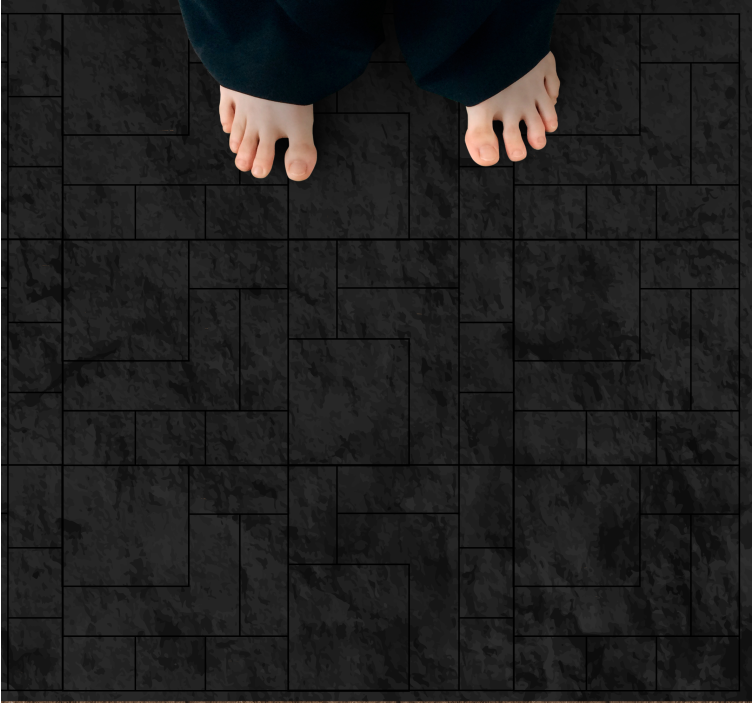 Texturált fekete felület vinil szőnyeg kőhatás - TenStickers