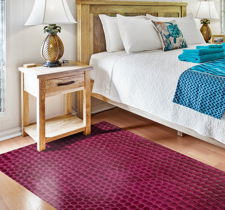 Texturált karmazsin szövet vinil szőnyeg állatnyomat - TenStickers