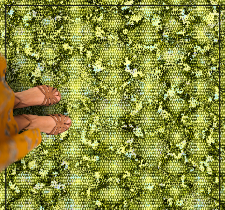 Texturált zöld növényzet vinil szőnyeg természet - TenStickers