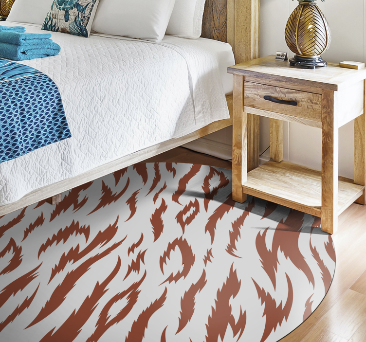 Tigriscsíkos motívum vinil szőnyeg állatnyomat - TenStickers