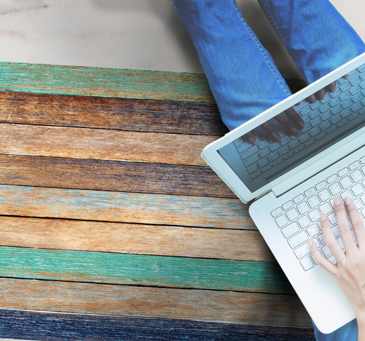 Több tónusú fa deszka vinil szőnyeg fa hatása - TenStickers