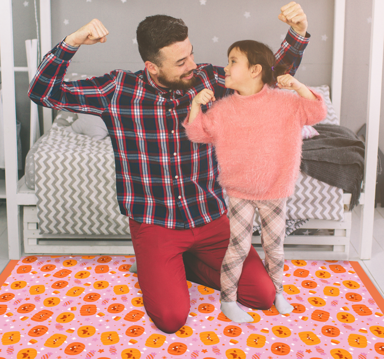 Tök motívum terjedt el vinil szőnyeg halloween - TenStickers