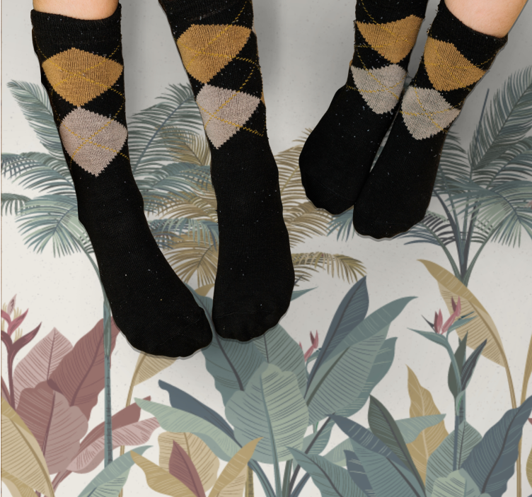 Tropical plant palette vinil szőnyeg természet - TenStickers