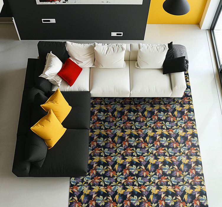 Trópusi botanikai vinil szőnyeg virágok és növények - TenStickers