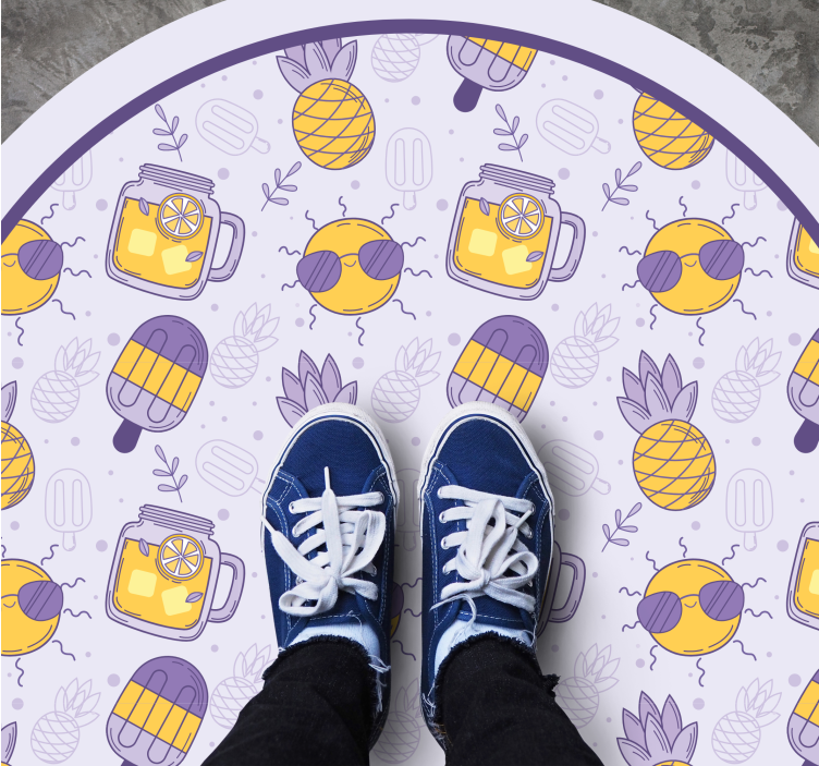 Trópusi nyári szórakozás vinil szőnyeg mások - TenStickers